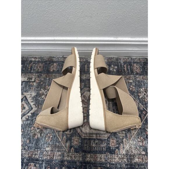 Mia Amore Bianqa Wedge Sandals - Tan Beige Wore Once women's size 9 - Picture 5 of 6